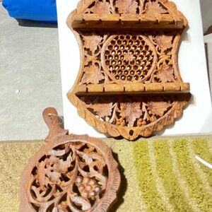 Ornate Carved Wooden Wall Decor